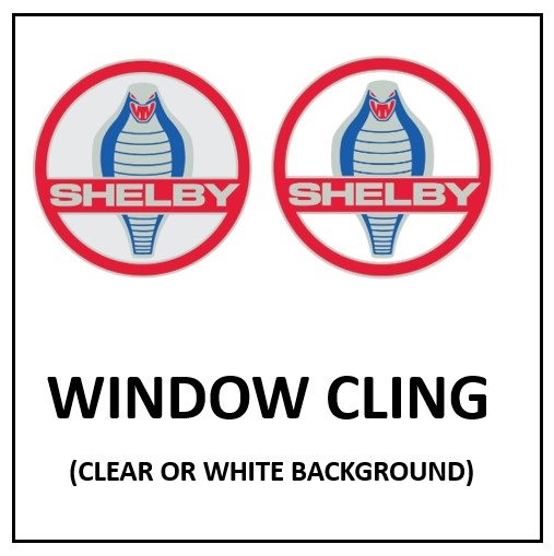 7" Shelby Cobra  Circle Window Cling Decal