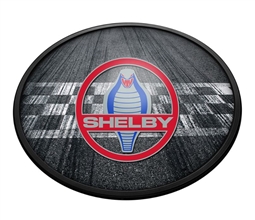 Shelby Oval Lighted Wall Sign- Red/Black