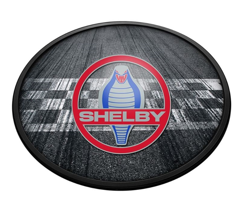 Shelby Oval Lighted Wall Sign- Red/Black