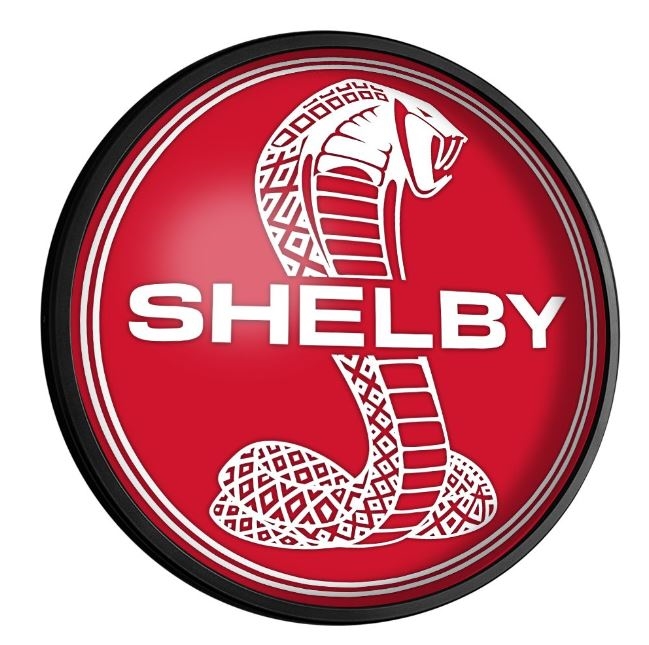 Shelby Round Lighted Wall Sign - Red