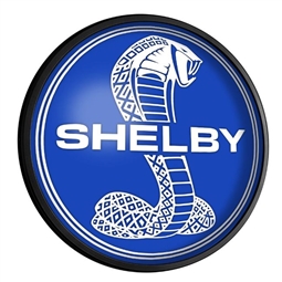 Shelby Round Lighted Wall Sign - Blue