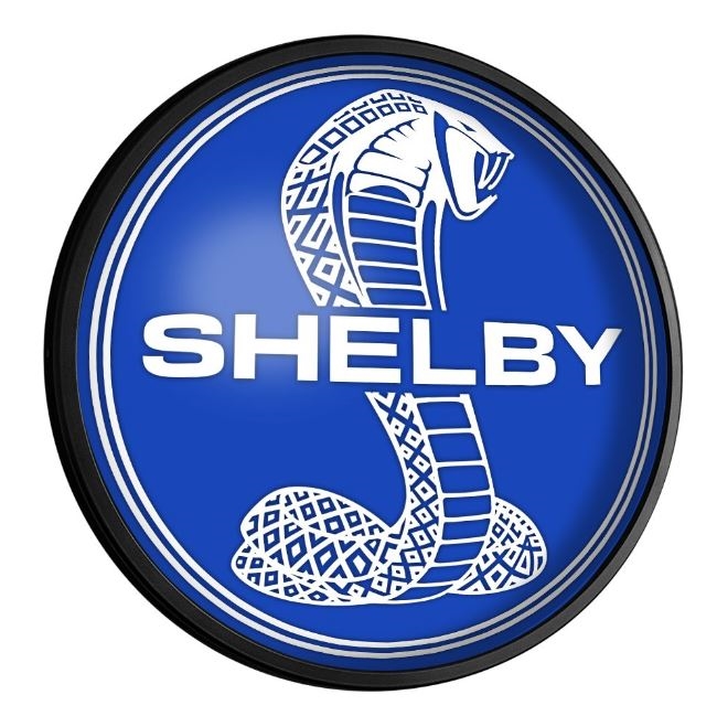 Shelby Round Lighted Wall Sign - Blue