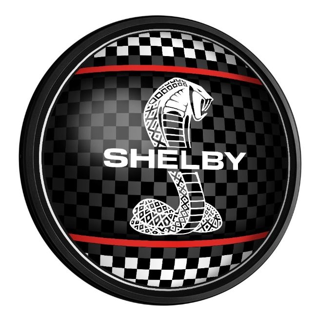 Shelby Tiffany Snake Checkered Round Lighted Wall Sign