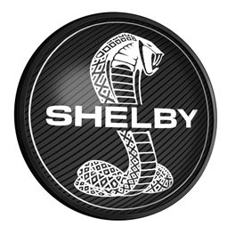 Shelby Snake Checkered Round Lighted Wall Sign