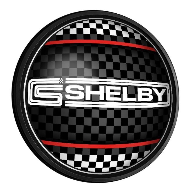 CS Shelby Checkered Round Lighted Wall Sign