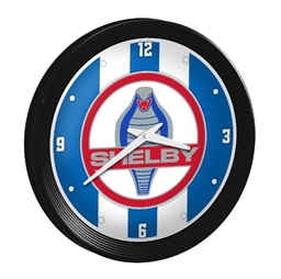 Shelby Cobra Stripes Ribbed Frame Wall Clock