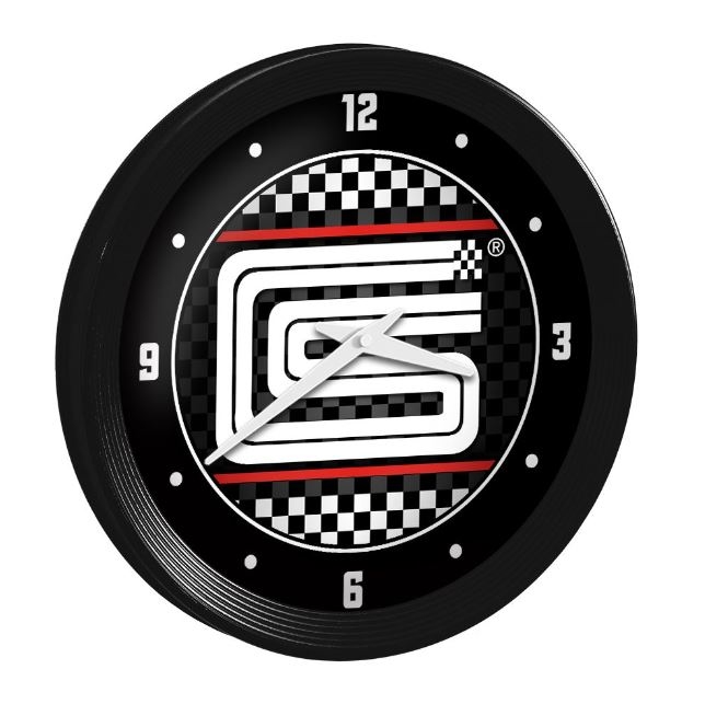 Shelby CS Checkers Ribbed Frame Wall Clock