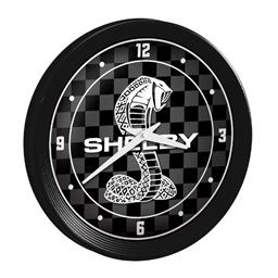 Shelby Snake Checkers Ribbed Frame Wall Clock