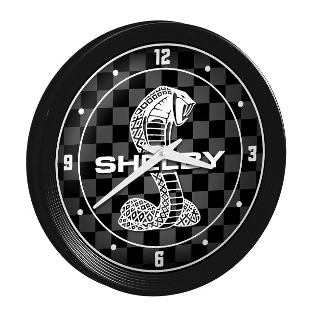 Shelby Snake Checkers Ribbed Frame Wall Clock