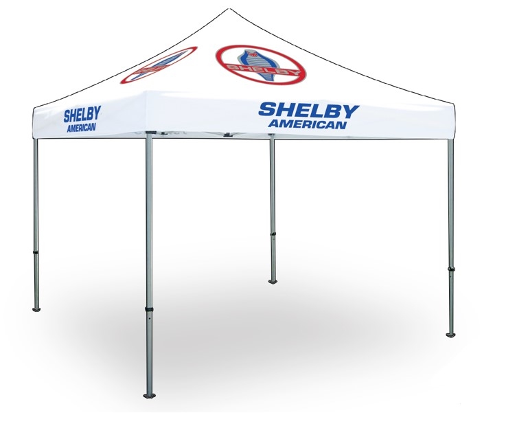 10x10 Shelby American Cobra White Tent